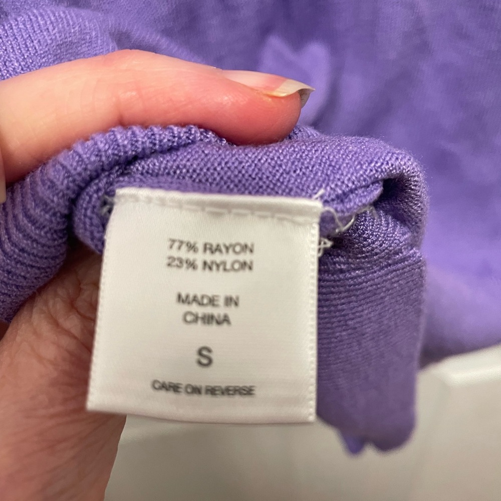 NWT and never worn-New York & Company Lavender Button-Up Cardigan - Picture 5 of 6